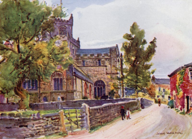 The Priory Church, Cartmel (colour litho) بواسطة ألبرت وودز