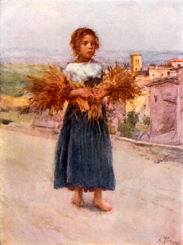 Little Gleaner in the Campagna بواسطة ألبرتو بيزا