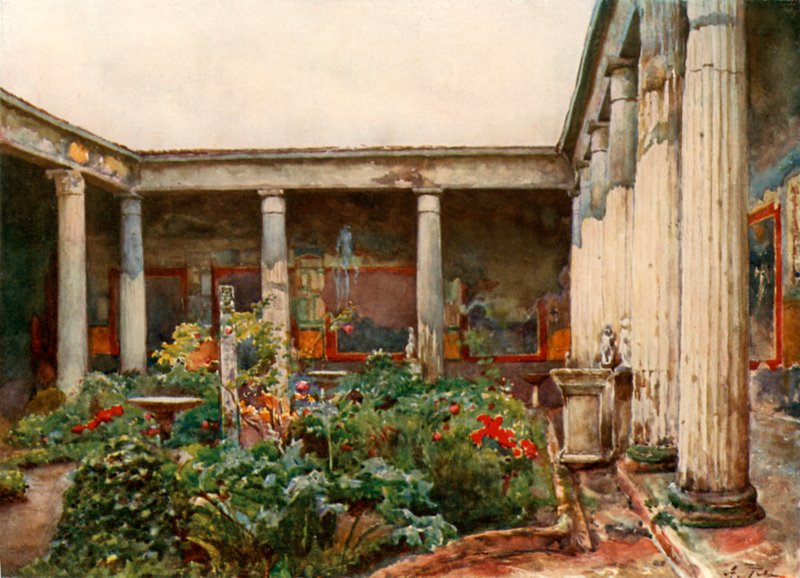 Peristyle من بيت Vettii بواسطة ألبرتو بيزا