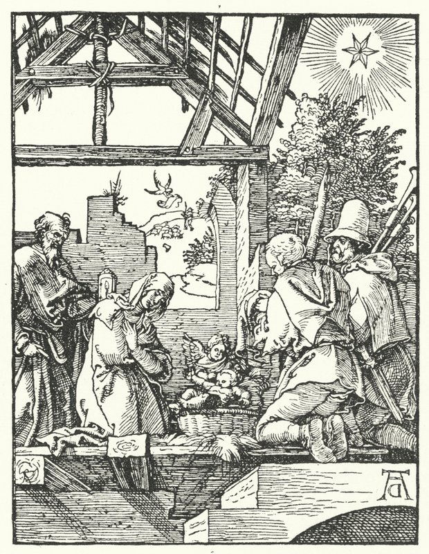 عبادة الرعاة (نقش) بواسطة ألبريشت (بعد) Durer أو Duerer