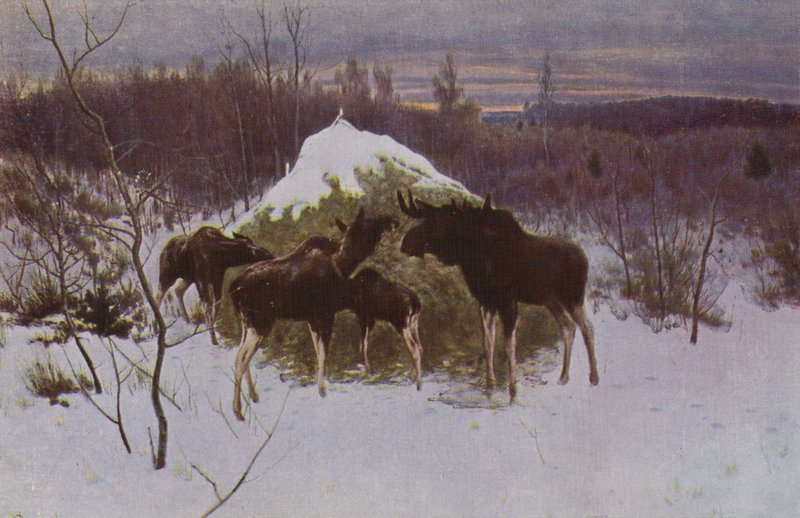 قطيع الأيائل ، 1889 بواسطة أليكسي ستيبانوفيتش ستيبانوف