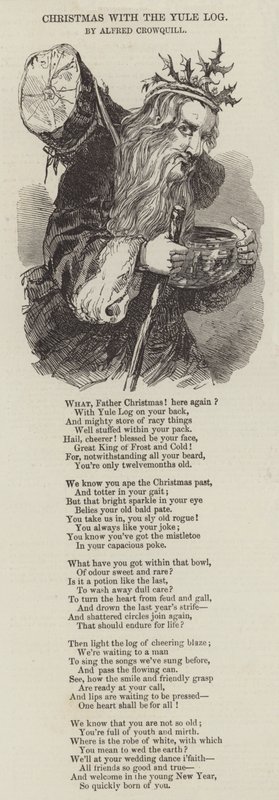 عيد الميلاد مع سجل Yule بواسطة ألفريد كروكويل