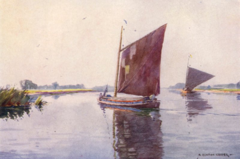 Wherries on Waveney، سوفولك بواسطة ألفريد هيتون كوبر
