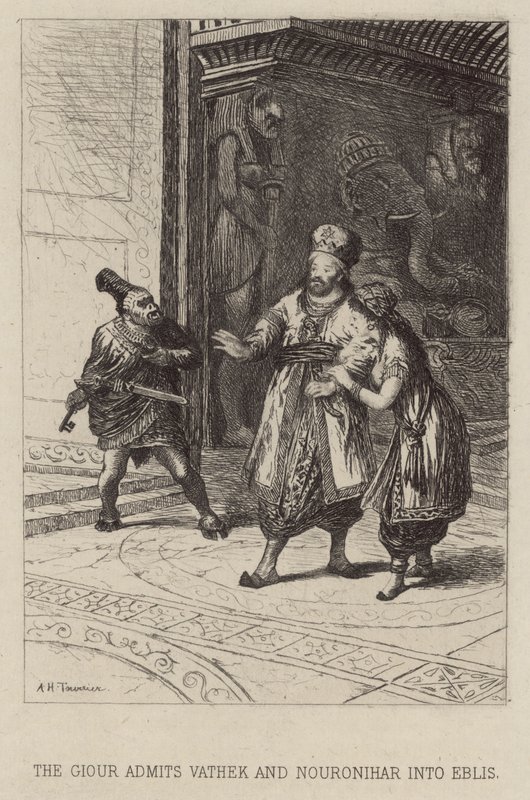 يعترف Giour بـ Vathek و Nouronihar في Eblis (الحفر) بواسطة ألفريد هولست تورييه