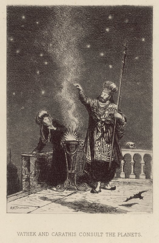 Vathek و Carathis يستشيران الكواكب (الحفر) بواسطة ألفريد هولست تورييه