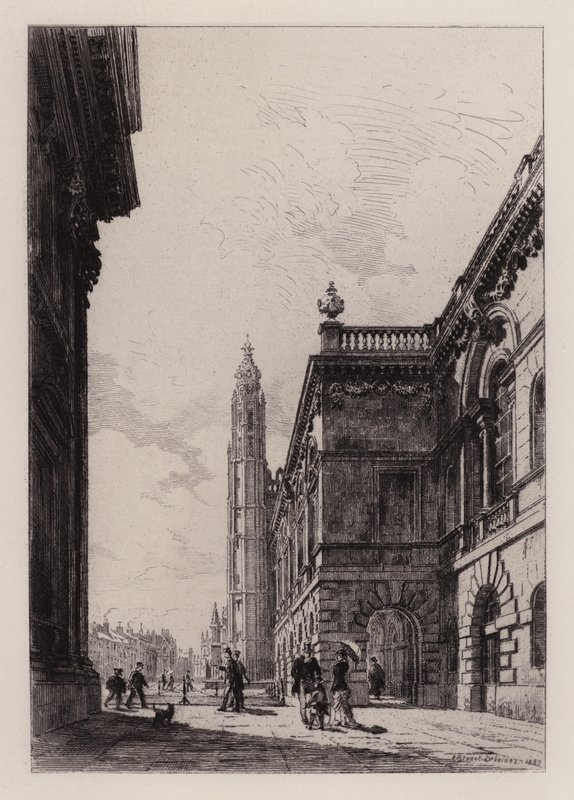 Cambridge: The Senate House and University Library (etching) بواسطة ألفريد لويس برونيت ديباينز