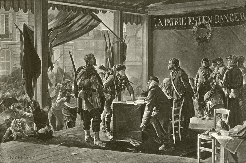 التحاق المتطوعين 1870 (الحفر) بواسطة ألفريد بول ماري ريتشمونت