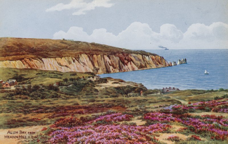 Alum Bay ، من Headon Hill ، IOW بواسطة ألفريد روبرت كوينتون