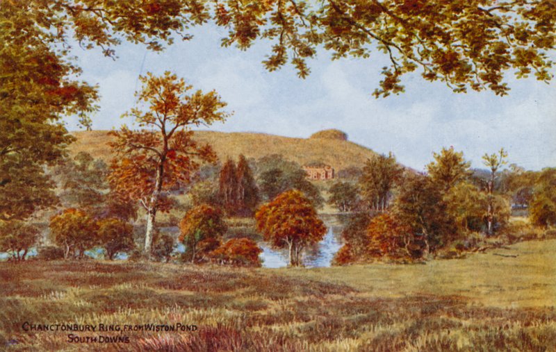 خاتم Chanctonbury ، من Wiston Pond ، جنوب داونز بواسطة ألفريد روبرت كوينتون