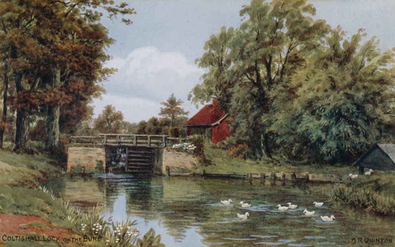 Coltishall Lock ، على نهر البوري بواسطة ألفريد روبرت كوينتون