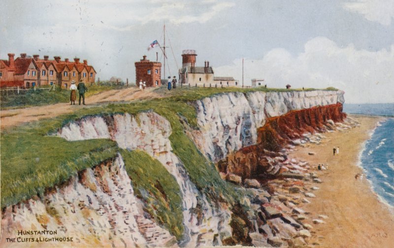 Hunstanton ، The Cliffs and Lighthouse بواسطة ألفريد روبرت كوينتون