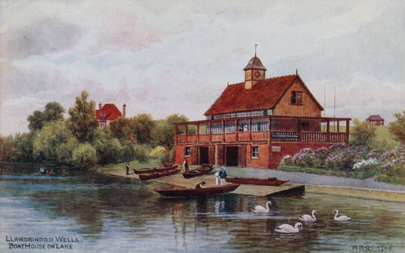 Llandrindod Wells ، بيت القارب على البحيرة بواسطة ألفريد روبرت كوينتون