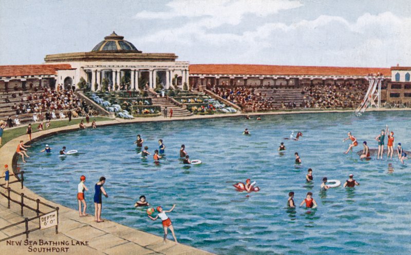New Sea Bathing Lake، ساوثبورت بواسطة ألفريد روبرت كوينتون