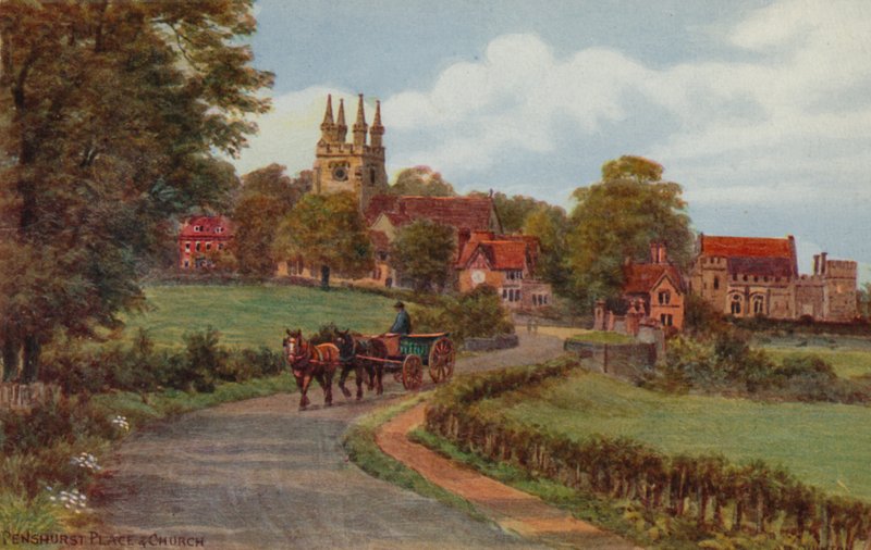 Penshurst مكان وكنيسة بواسطة ألفريد روبرت كوينتون