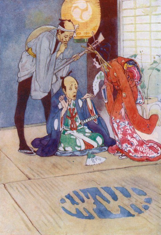 رسم توضيحي لـ The Story of The Mikado (لون ليثو) بواسطة أليس بولينغبروك (بعد) وودوارد