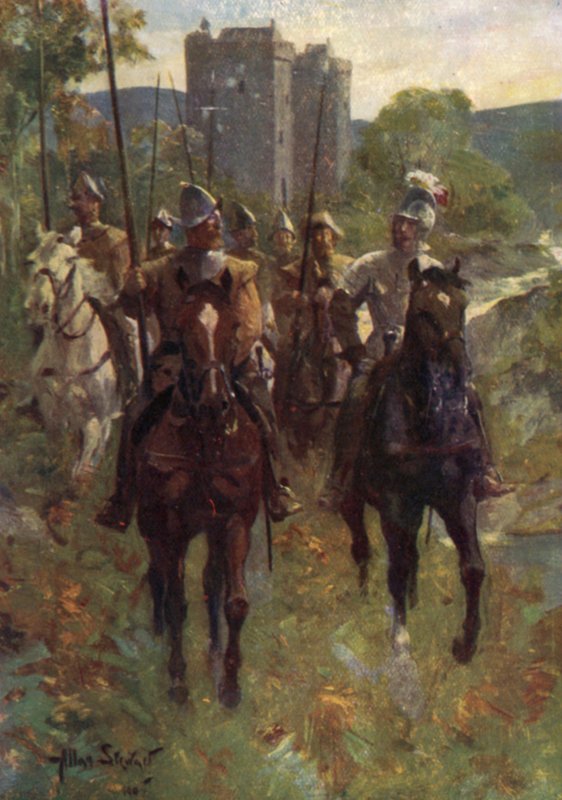 "Border Reivers" الانطلاق في غارة على الماشية (لون ليثو) بواسطة ألان (بعد) ستيوارت