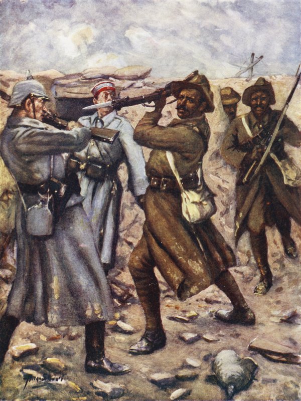 أول هندي يفوز بصليب فيكتوريا - نايك داروان سينغ نيجي ، فيستوبيرت ، فرنسا ، نوفمبر 1914 (لون ليثو) بواسطة ألان (بعد) ستيوارت