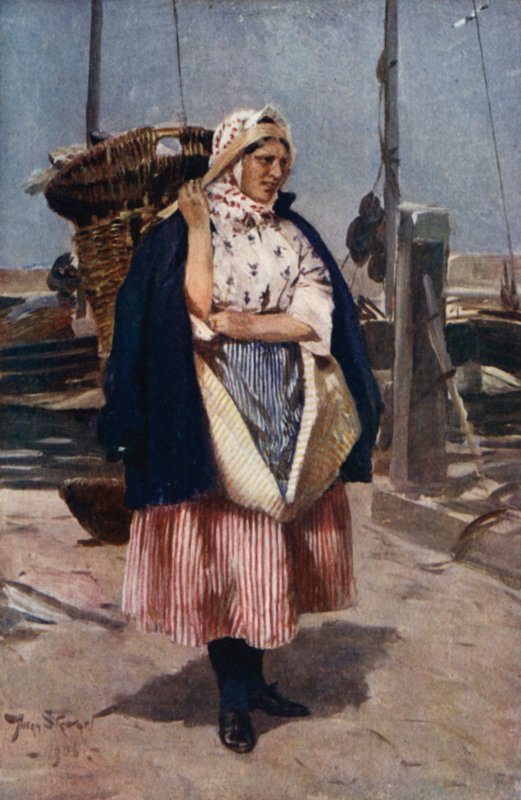 A Newhaven Fishwife (لون ليثو) بواسطة ألان ستيوارت