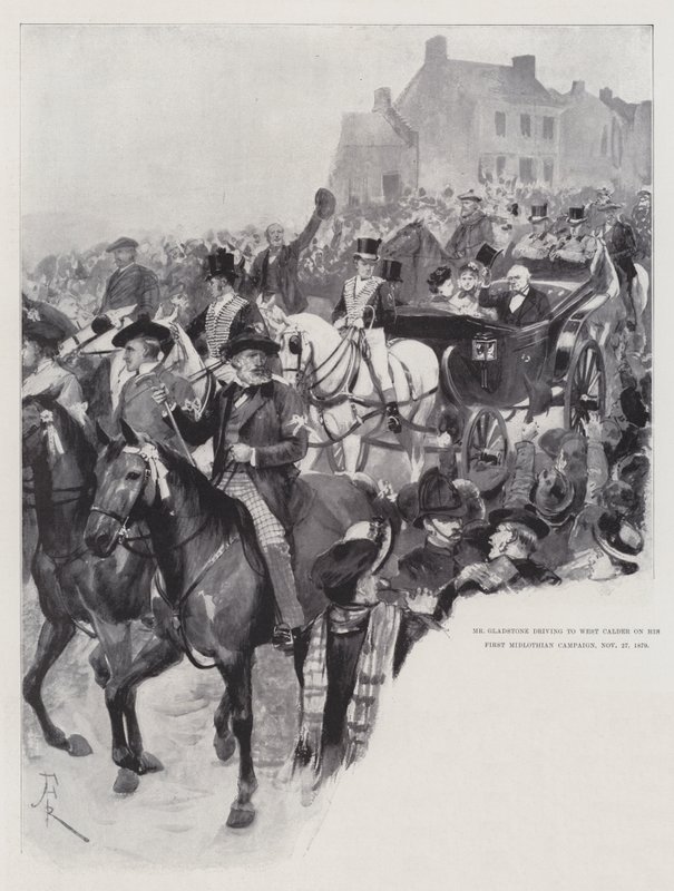 السيد جلادستون يقود إلى ويست كالدر في حملته الأولى في ميدلوثيان ، 27 نوفمبر 1879 بواسطة أميدي فوريستير