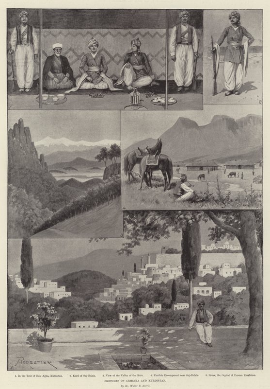 اسكتشات أرمينيا وكردستان بواسطة أميدي فوريستير