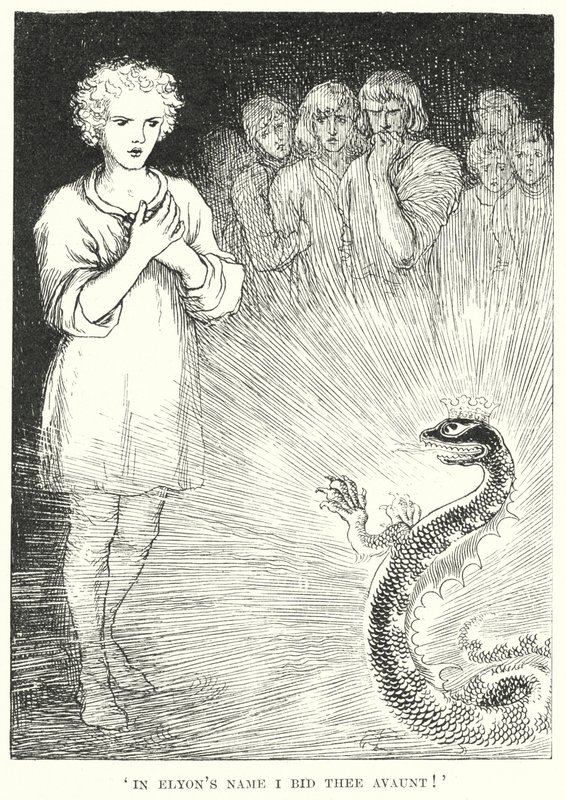 "باسم إيليون أطلب منك أن أفعل!" (نقش) بواسطة أميليا م. (attr.to) باورلي أو باورلي