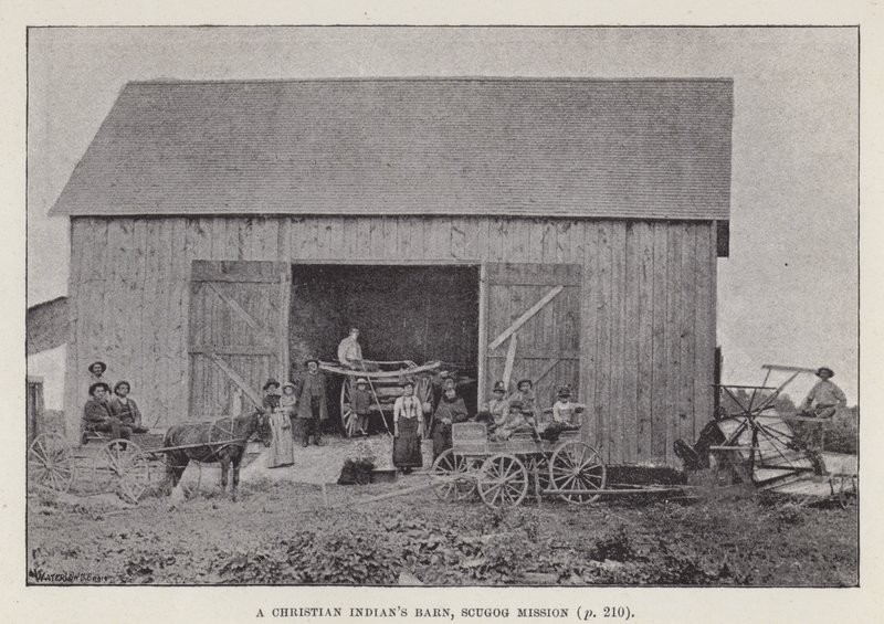 حظيرة مسيحية هندية ، مهمة Scugog (صورة b / w) بواسطة المصور الأمريكي (بعد)