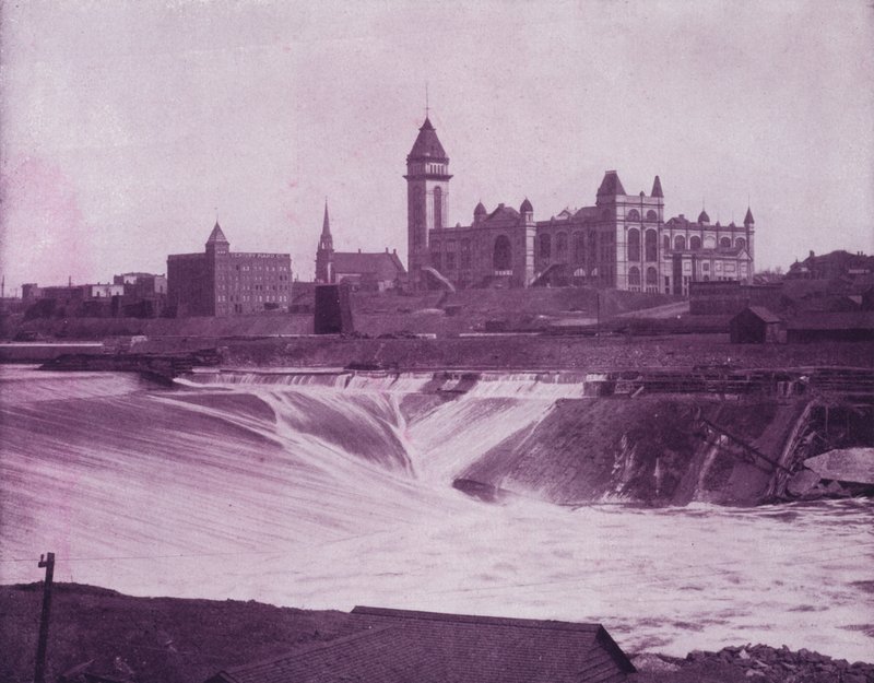 Falls of St Anthony (b/w photo) بواسطة المصور الأمريكي (بعد)