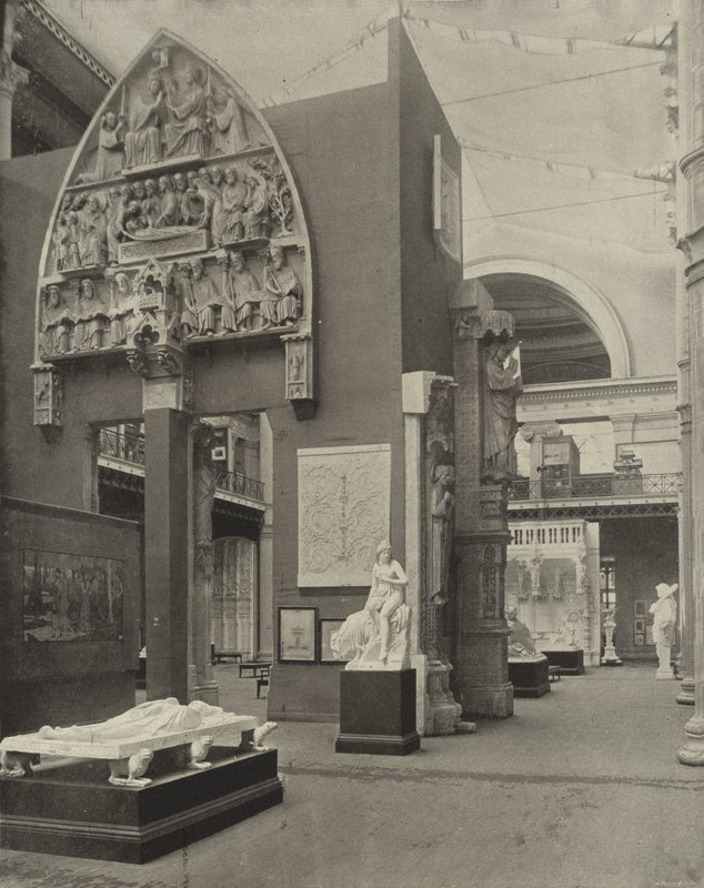 النحت الشهير من كاتدرائية نوتردام (b / w photo) بواسطة المصور الأمريكي (بعد)