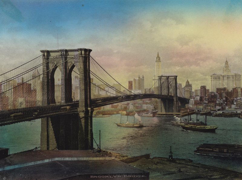New York: Brooklyn Bridge and Lower New York (photo) بواسطة المصور الأمريكي (بعد)