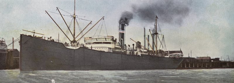 أوريغون: Steamer in Portland Harbour (صورة) بواسطة المصور الأمريكي (بعد)