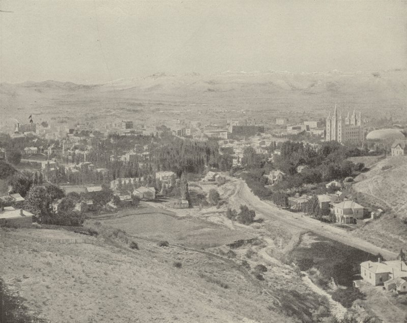 سولت ليك سيتي ، يوتا (صورة b / w) بواسطة المصور الأمريكي (بعد)