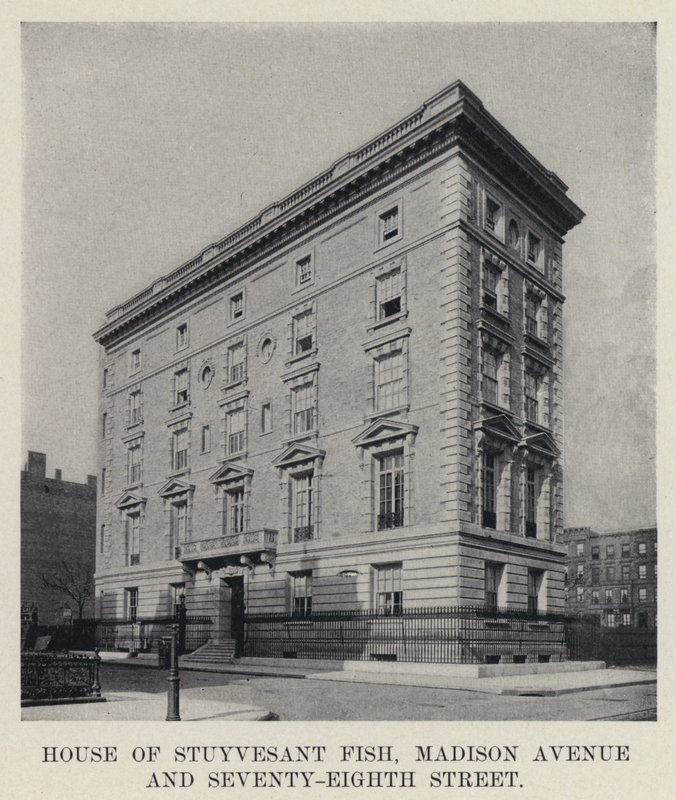 House of Stuyvesant Fish ، Madison Avenue و Seventy-Eighth Street (b / w photo) بواسطة مصور أمريكي