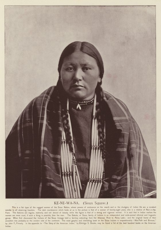 Ke-Ne-Wa-Na، Sioux Squaw بواسطة مصور أمريكي