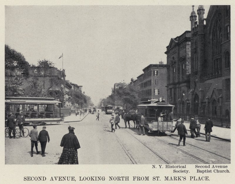Second Avenue, looking North from St Mark