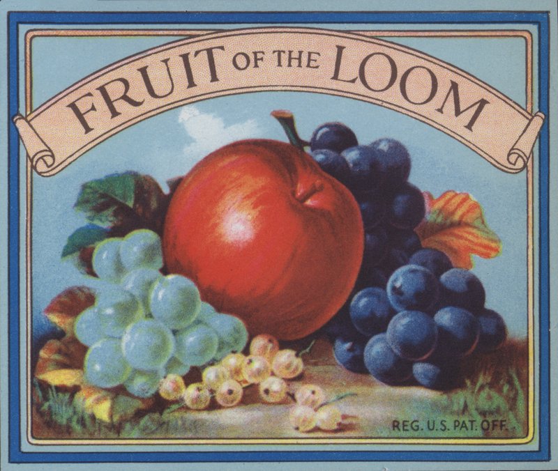 Advertisement for Fruit of the Loom clothing (colour litho) بواسطة المدرسة الأمريكية