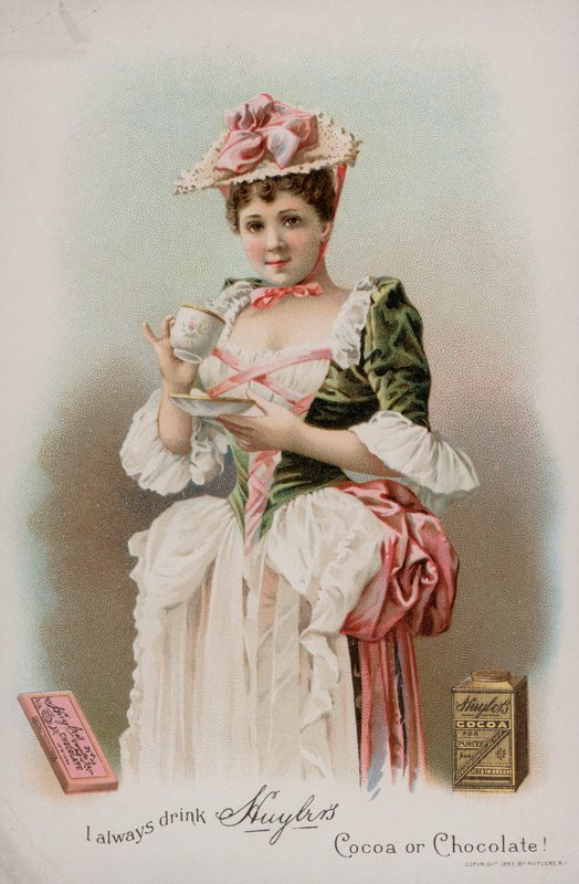 إعلان للكاكاو وشرب الشوكولاتة من شركة Huyler ، 1893 بواسطة المدرسة الأمريكية