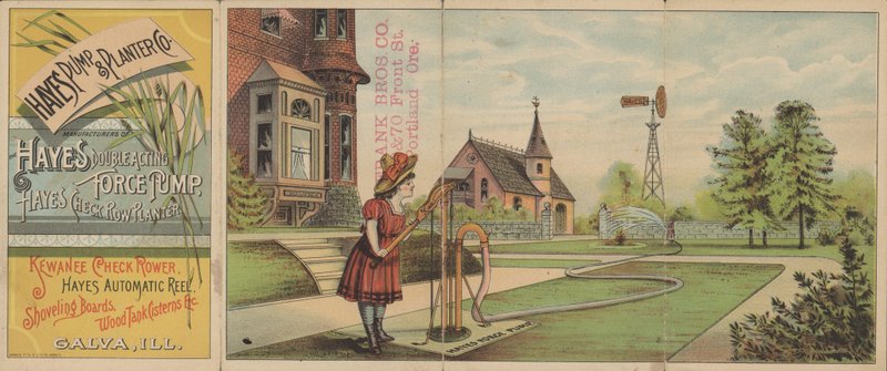 إعلان لشركة Hayes Pump and Planter Company (color litho) بواسطة المدرسة الأمريكية