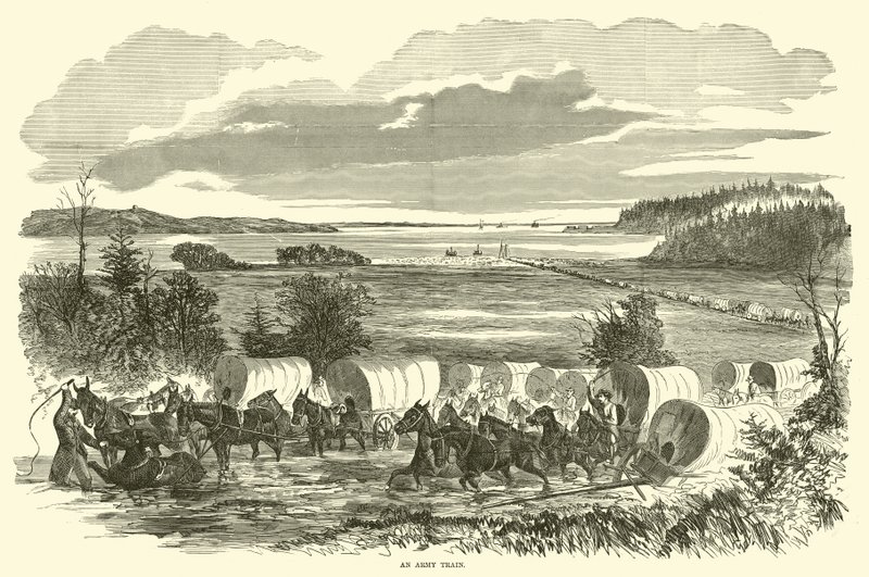 قطار الجيش ، نوفمبر 1862 بواسطة المدرسة الأمريكية