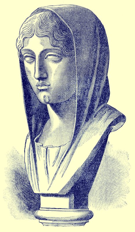 أسباسيا ، رسم توضيحي من تاريخ اليونان بقلم فيكتور دوروي ، نشر عام 1890 (صورة محسنة رقميا) بواسطة المدرسة الأمريكية