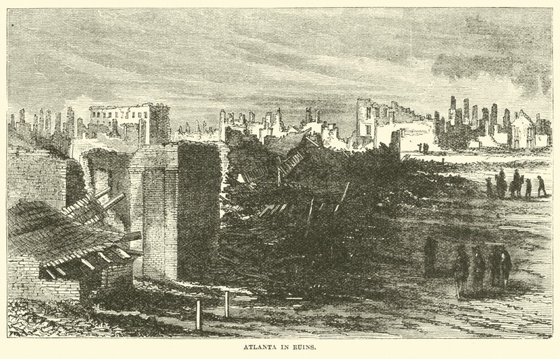 أتلانتا في حالة خراب ، نوفمبر 1864 بواسطة المدرسة الأمريكية