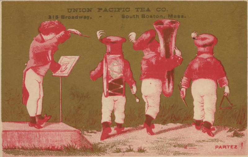 الفرقة ، الإعلان عن شركة Union Pacific Tea Co ، جنوب بوسطن بواسطة المدرسة الأمريكية