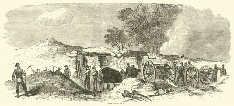 أعمال البناء ، يونيو 1864 بواسطة المدرسة الأمريكية