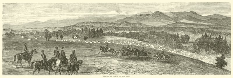 معسكر عند سفح بلو ريدج ، أكتوبر 1863 بواسطة المدرسة الأمريكية