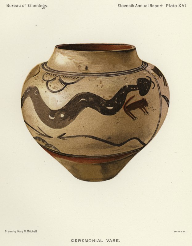 Ceremonial vase (colour litho) بواسطة المدرسة الأمريكية