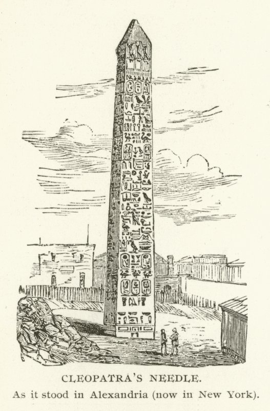 Cleopatras Needle ، كما هي في الإسكندرية ، الآن في نيويورك بواسطة المدرسة الأمريكية