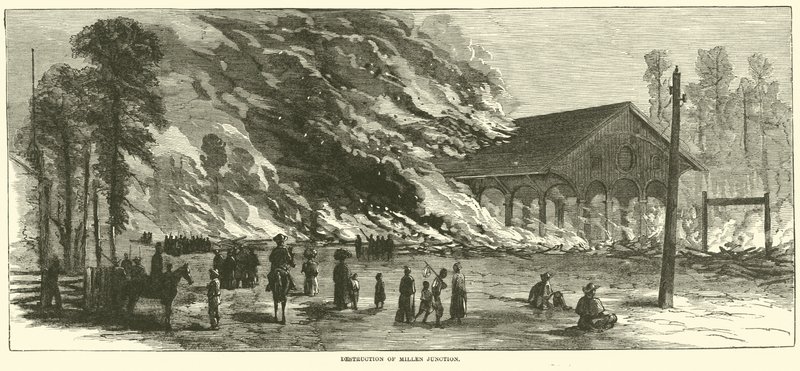 تدمير ميلن جنكشن ، نوفمبر 1864 بواسطة المدرسة الأمريكية
