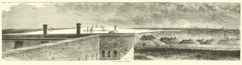 فورت جاكسون ، سافانا ، ديسمبر 1864 بواسطة المدرسة الأمريكية