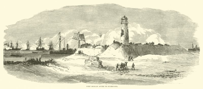 حصن مورغان بعد استسلامها ، أغسطس 1864 بواسطة المدرسة الأمريكية