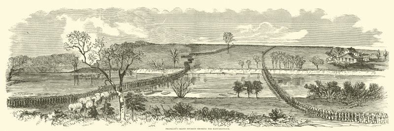 قسم فرانكلينز الكبير يعبر Rappahannock ، ديسمبر 1862 بواسطة المدرسة الأمريكية