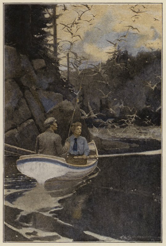 رسم توضيحي لأيام العطلة والاستطرادات الأخرى (طباعة حجرية ملونة) بواسطة المدرسة الأمريكية